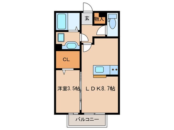 ボナール・Ｋの物件間取画像